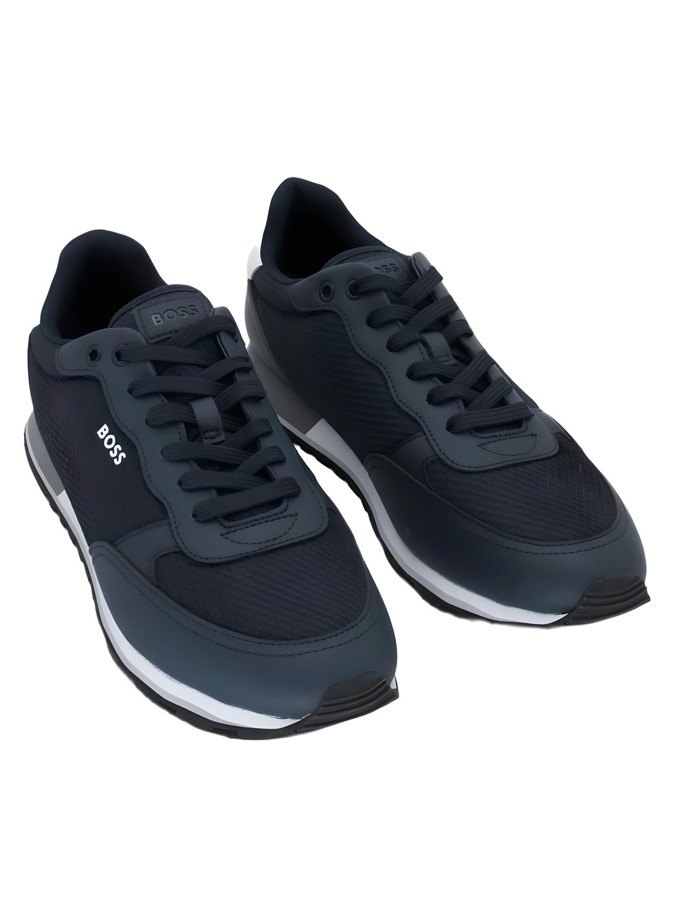 Hugo Boss Mens Parkour Runn Mesh Sneakers Dark Blue Size 10M